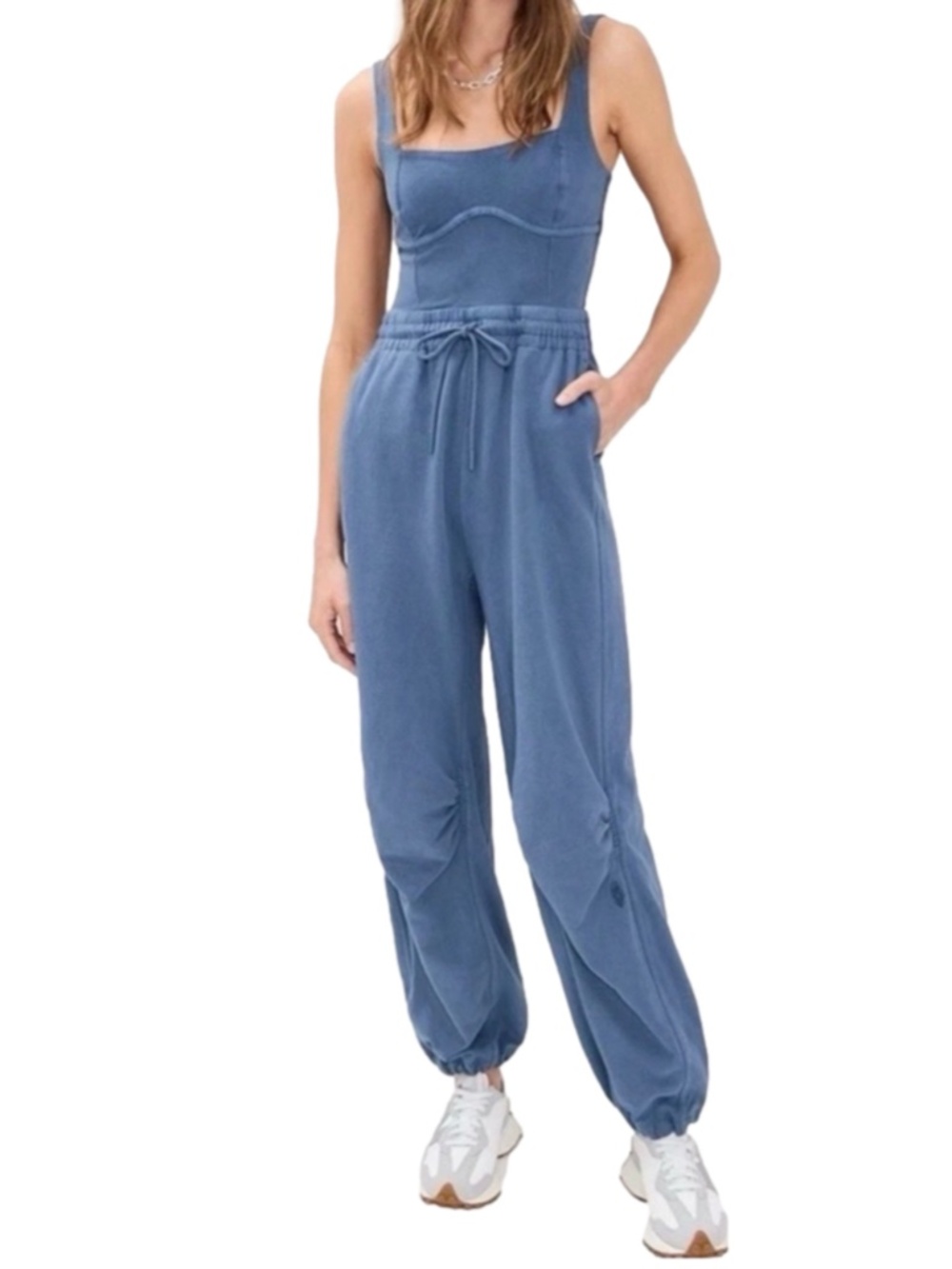 Free People FP Movement Inbound Onesie Skyline/Misty Blue XS
